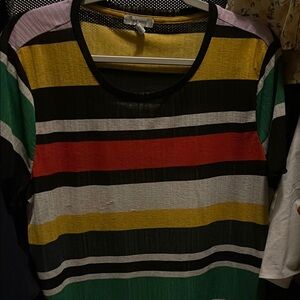 Nine West Multicolor Striped Crop Top
